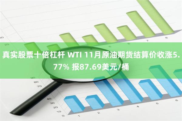 真实股票十倍杠杆 WTI 11月原油期货结算价收涨5.77% 报87.69美元/桶